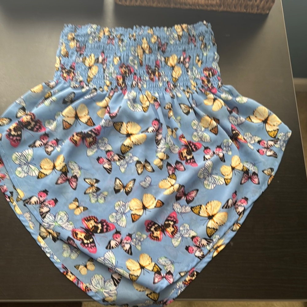Butterfly Print Kids Top - Blue